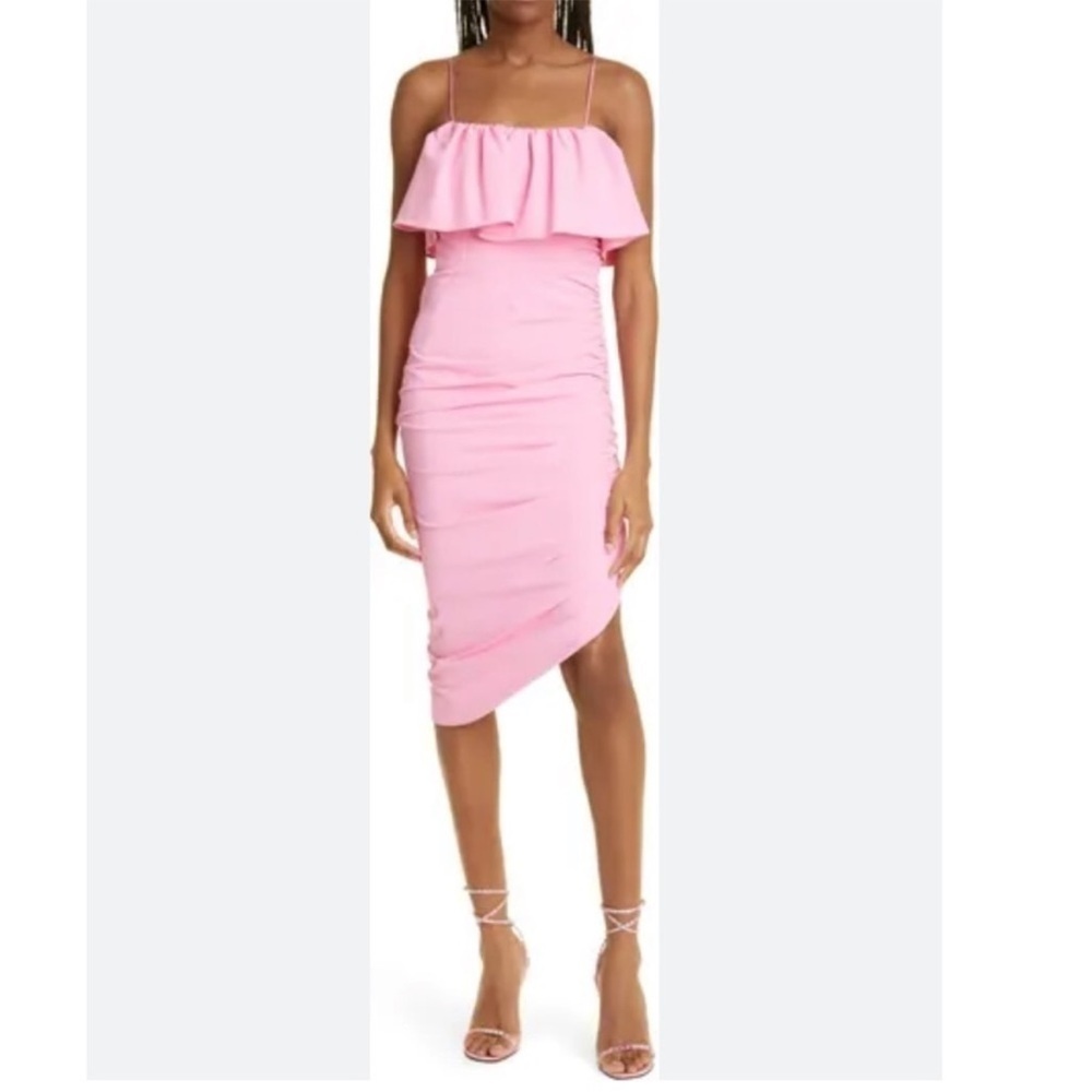 Cinq a Sept Crista Pink Asymmetrical Dress